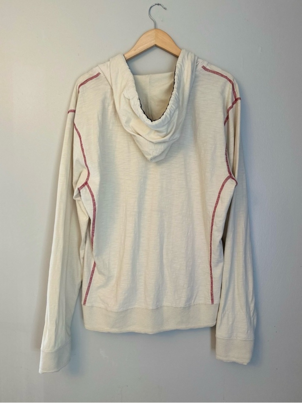 Premium NC Graphic Hoodie Sweater Cream with Red Trim #vintageinspired #y2k XXL - Picture 2 of 7